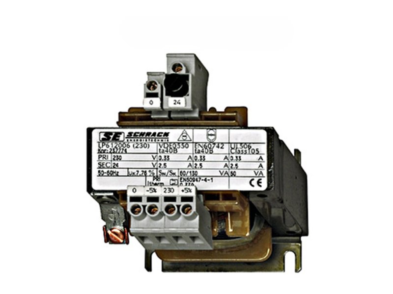 SCHRACK Monofazni upravljački transformator 230V/24V, 30VA, IP00