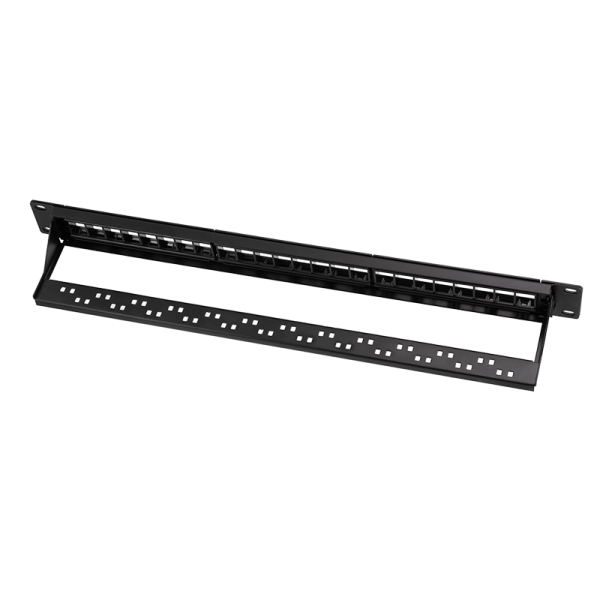 Patch Panel 1U, 24 prazan, sa nosačima kabla, 19 in