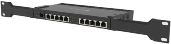 MikroTik Router BOARD RB4011iGS+RM, 228 × 120 × 30 mm,crna