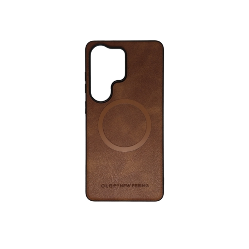 Silikonska futrola OLGE Magnetic New Feeling Samsung S26 Ultra BRAON
