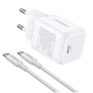 UGREEN X513 30W GaN Brzi punjač + Type C kabl beli