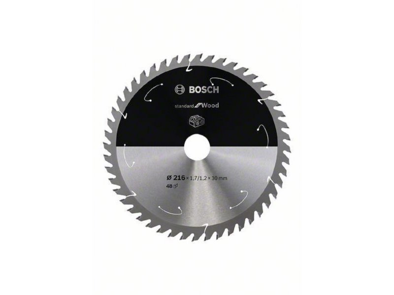 BOSCH Standard za drvo list kružne testere za akumulatorske testere 216×1,7×30 T48   2608837726