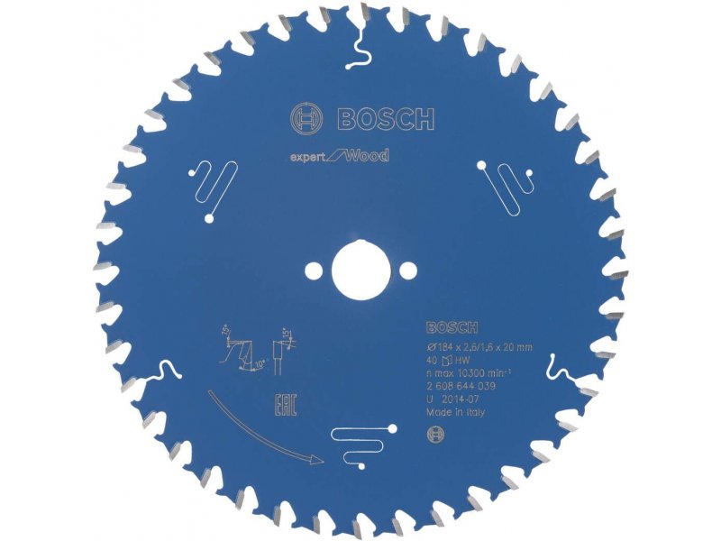 BOSCH List kružne testere Expert for Wood 184 x 20 x 2,6 mm, 40 – 2608644039