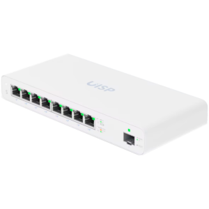 Ubiquity Switch (8) GbE RJ45 ports with 27V passive PoE output,1 SFP port