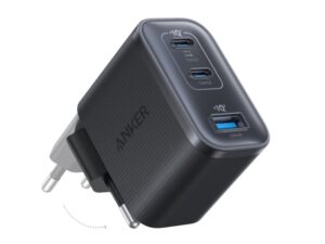 ANKER Nano 70W GaN zidni brzi punjač, 3-porta (2x USB-C i 1x USB-A) crni
