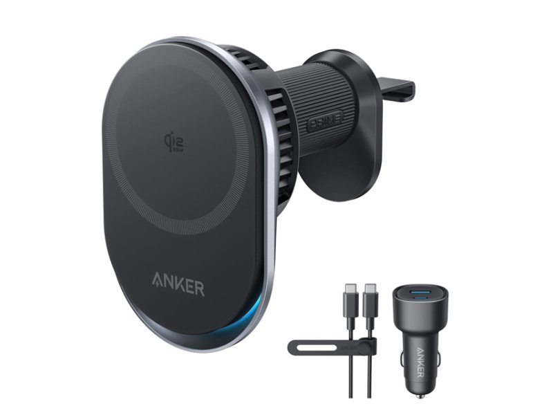 ANKER Prime 25W MagGo bežični + auto punjač sa USB-C M/M kablom, crni