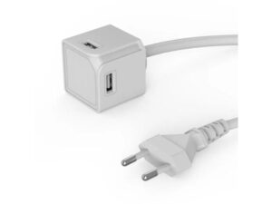 ALLOCACOC USB Powercube White 10464WT/EUEUMC, 1.5m