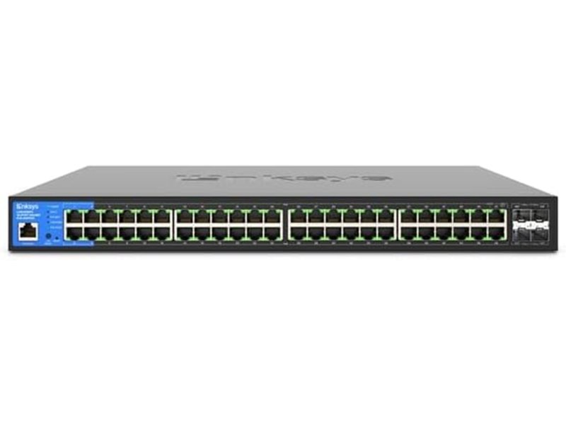 LINKSYS 48-Port Managed Gigabit PoE+ Switch with 4 10G SFP+ Uplinks 740W TAA Compliant LGS352MPC