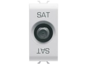 GEWISS GW10371 SAT Socket 1M F-Connect Prigušivanje 0dB Bela