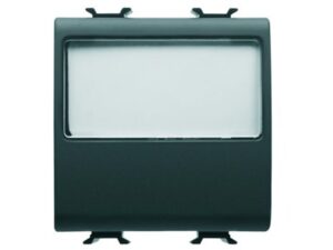 GEWISS GW12191 - Osvetljeni panel Prekidač - 250V AC - NA 10A - 2 modula - Saten Crna - ChoruSmart
