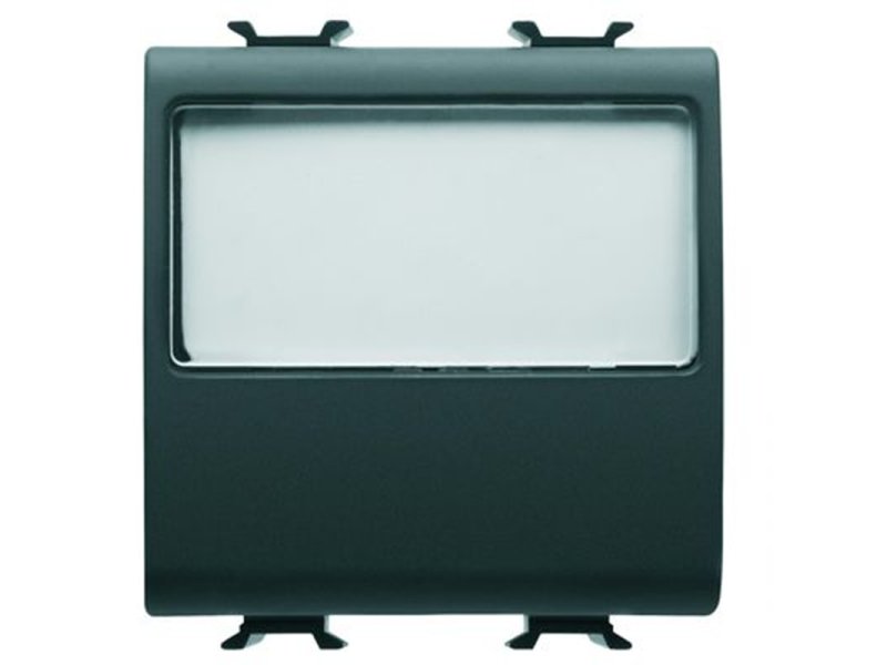 GEWISS GW12191 – Osvetljeni panel Prekidač – 250V AC – NA 10A – 2 modula – Saten Crna – ChoruSmart