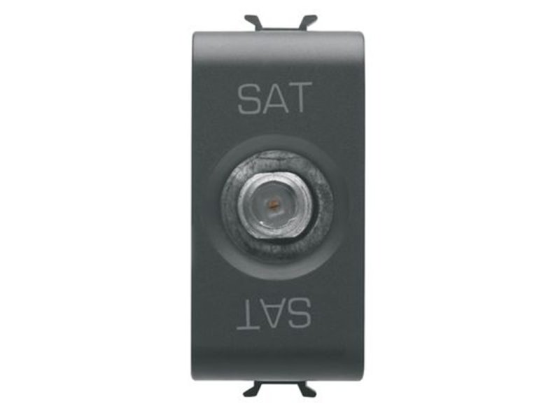 GEWISS GW12371 – TV / SAT utičnica Direktan F Ženski konektor – Satin Crna – ChoruSmart