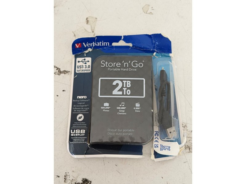 VERBATIM Store ‘n’ Go 2TB 3.0 2.5” crni kocka 53195 eksterni hard disk OUTLET