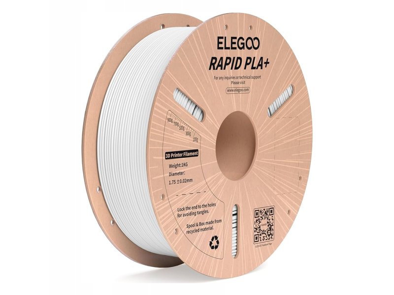 ELEGOO Rapid PLA+ filament 1.75mm 1kg White