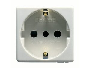 GEWISS GW20205 Italijanski / nemački standard utičnica 250V AC - 2P+E 16A - P30 - 2 Modula - Sistem beo