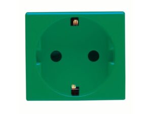 GEWISS GW20283 nemački standard utičnica 250V AC - za namenske linije - 2P + E 16A - 2 MODULA - zelena- sistem