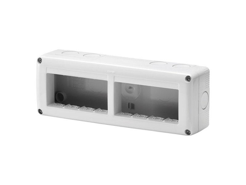 GEWISS GW27006 zaštićeno kućište za sistemske uređaje – horizontalno višestruko – 8 gang – modul 4k2 – ral 7035 grei – ip40
