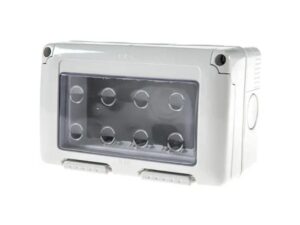 GEWISS GW27044 vodonepropusno kućište za sistemske uređaje - 4 banda - siva ral 7035 - ip55