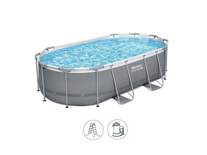 BESTWAY Steel Pro Max 427x250x100 cm porodični ovalni bazen