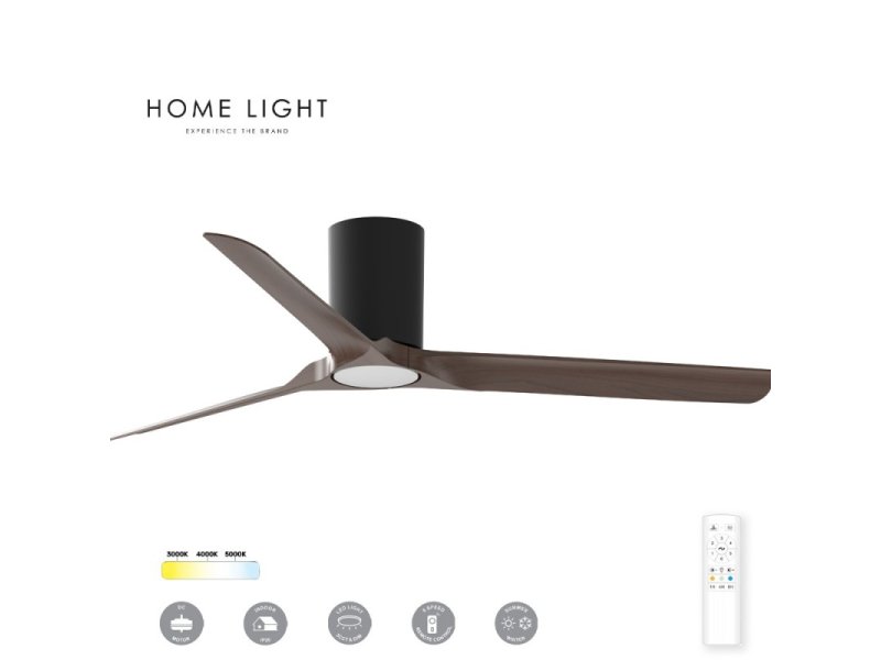 HOME LIGHT FC102 Aspen Plafonski ventilator crna/drvo