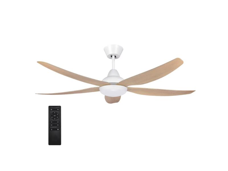 PROSTO Beli plafonski ventilator 142cm, 5 elisa, LED CFB5605L-5/50WH