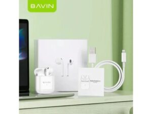 Bavin Slušalice AirPods + kabl lightning bela