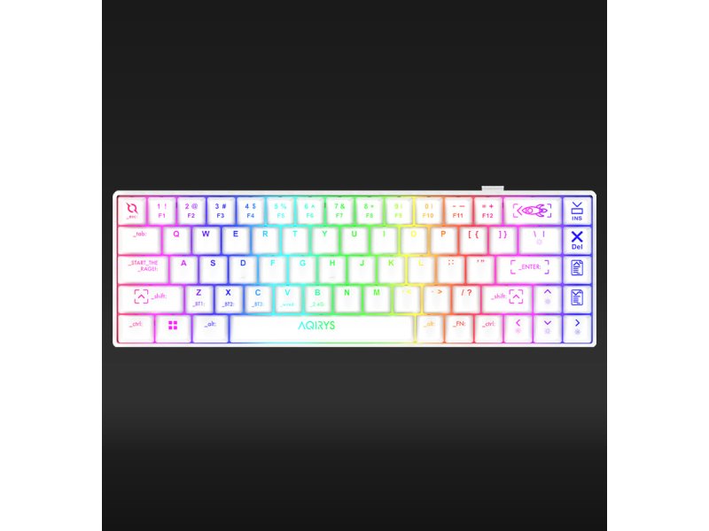 AQIRYS Tastatura Wireless Mechanical Keyboard Mira White 2.0 103-0077