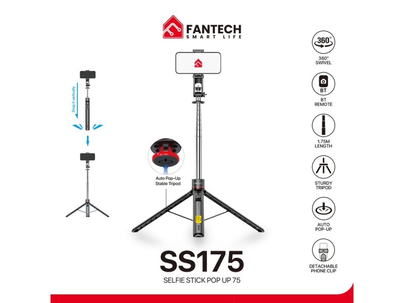 FANTECH Selfie stick SS175 selfi stap crni