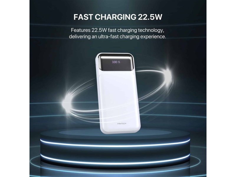FANTECH Power bank Prenosiva baterija T2 10000mAh QC, PD, 22.5W plavi