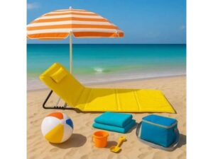 Lemon Planet Lezaljka sklopiva za plazu 140x39cm zuta LP-722000 zuta