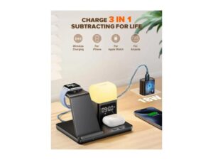 3G Desktop držač za mobilni telefon Z18 6u1 (wireless punjač za mobilni telefon, slušalice i Apple smart watch)