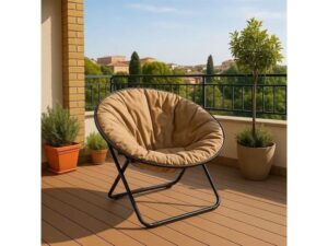 Lemon Planet Bastenska stolica 80x80x76cm kapucino LP-718000K