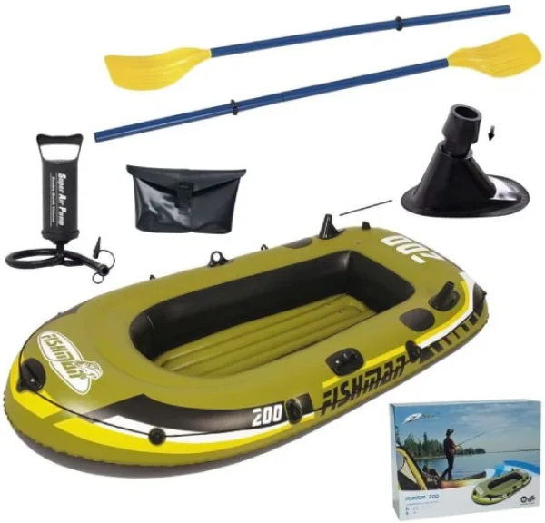 Fishman Gumeni camac 218x110x26cm,do 190kg,rucna pumpa,dva plasticna vesla