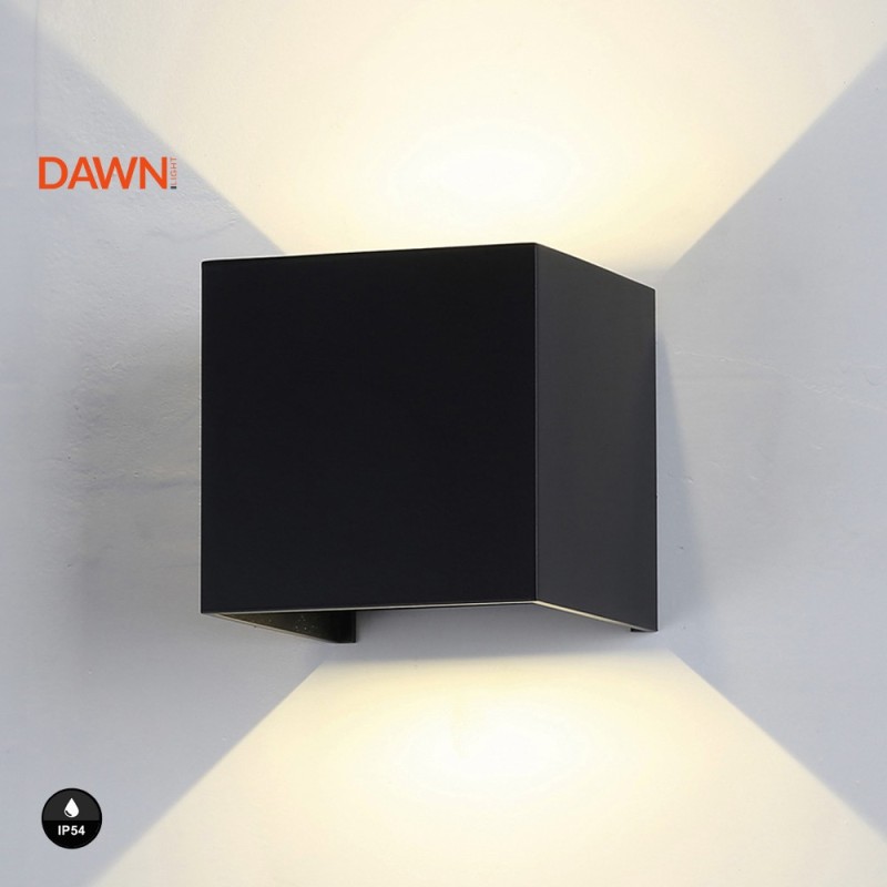 DAWN LED SVETILJKA A310 ZIDNA 6W 3000K IP54 CRNA