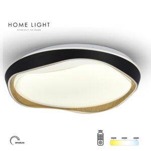 SOLEA 108 PLAFONSKA SVETILJKA 24/48W CCT CRNA/DRVO DIM