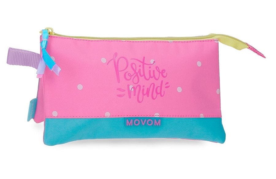 MOVOM POSITIVE MIND prazna pernica sa 3 pregrade – pink