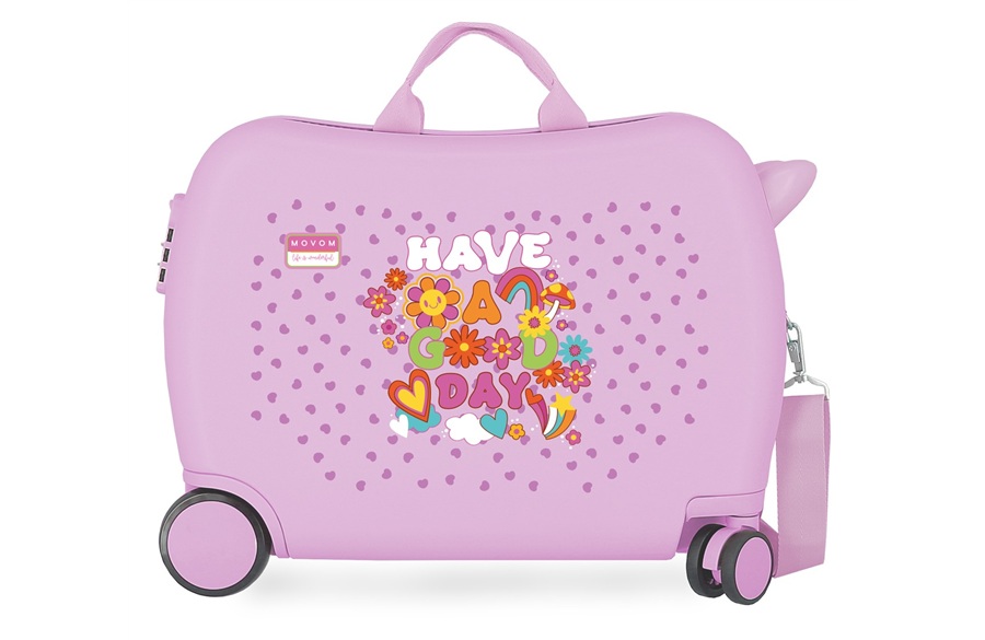 MOVOM HAVE A GOOD DAY dečiji kofer na točkićima – pink