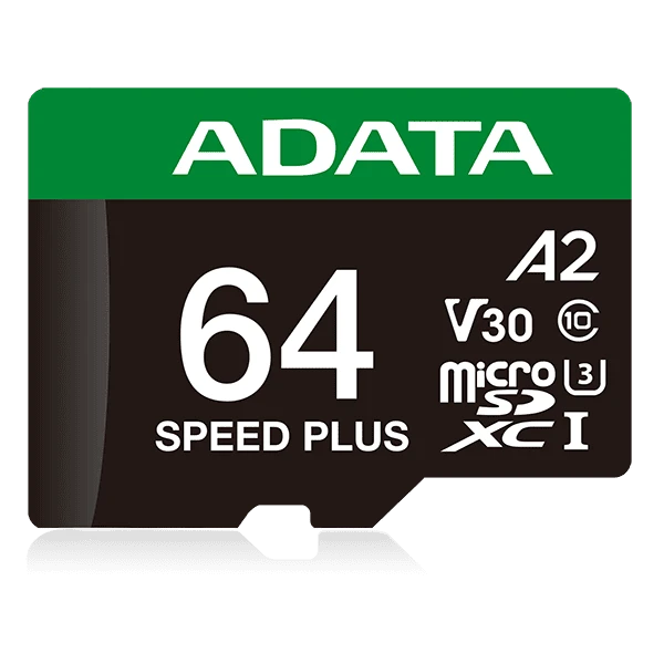 Micro SDXC 64GB A-Data Class 10 + adapter 160/140 MB/s UD64GUI3V30A2SP-RA1