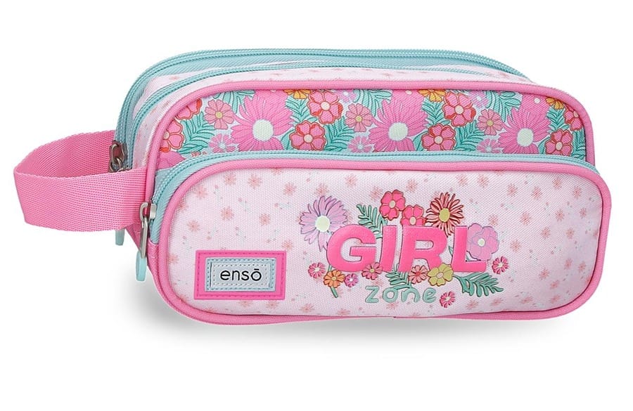 ENSO GIRL ZONE prazna pernica sa 3 pregrade – pink