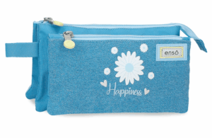 ENSO HAPPINESS prazna pernica sa 3 pregrade - plava