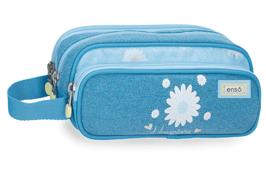 ENSO HAPPINESS prazna pernica sa 3 pregrade – plava