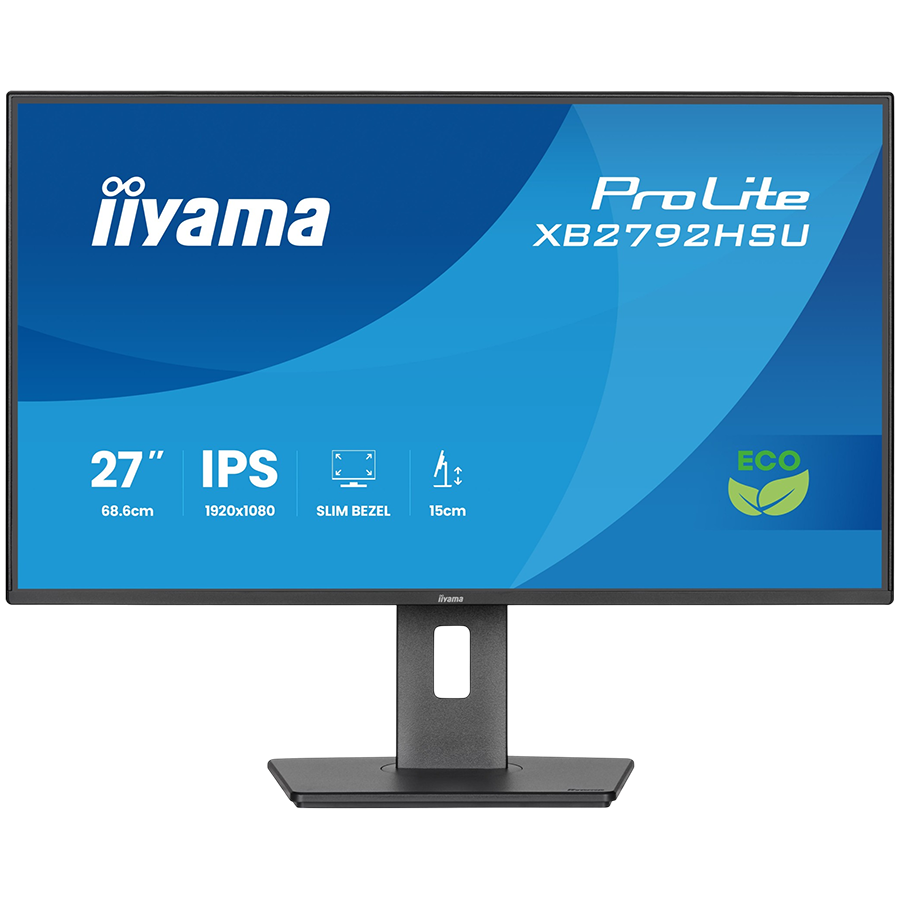 IIYAMA Monitor LED XB2792HSU-B1 27′ IPS 1920×1080 4-side slim bezel 120Hz 300cd 1500:1 3ms HDMI DP USB HUB Full Ergo