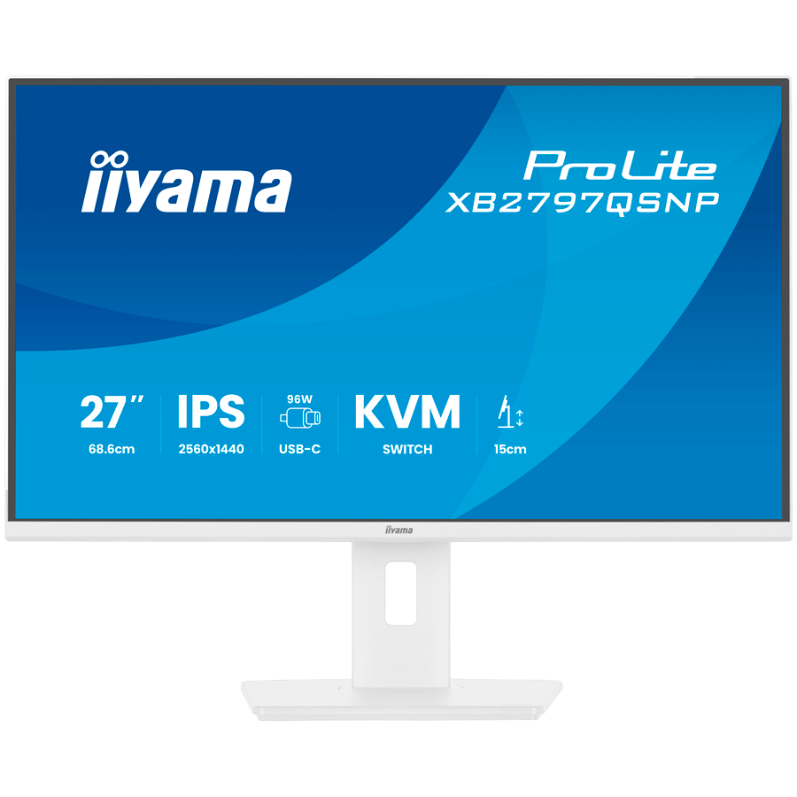 27 IPS panel 2560×1440 EyeComfort 15cm Height Adj Stand USB-C Dock LAN 96W PD DP-OUT 1ms 350cdm2 Speakers USB-C KVM HDMI DisplayPort USB HUB 2×3.2 2xC