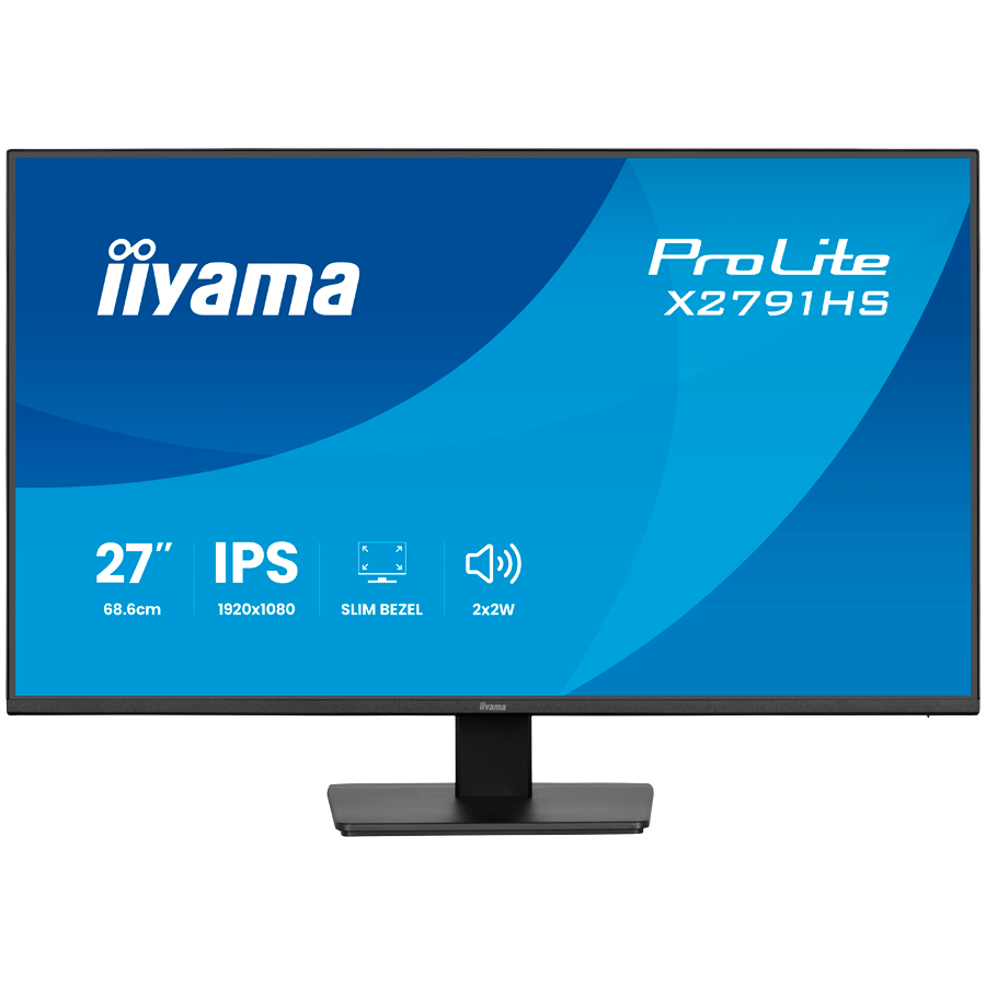 IIYAMA Monitor LED X2791HS-B1 27′ IPS panel 1920×1080 120Hz 1ms MPRT 350cdm2 1500 1 Speakers HDMI DisplayPort
