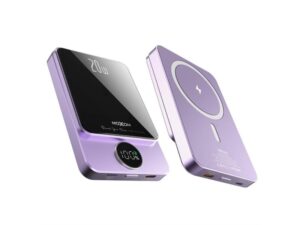 MOXOM MX-PB110 LED PD20W 5000mAh MagSafe Power Bank ljubičasti