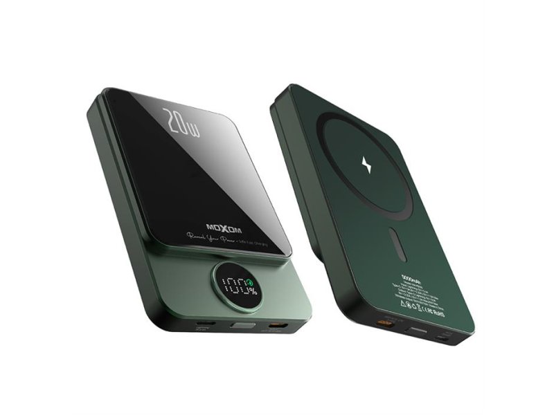 MOXOM MX-PB110 LED PD20W 5000mAh MagSafe Power Bank zeleni