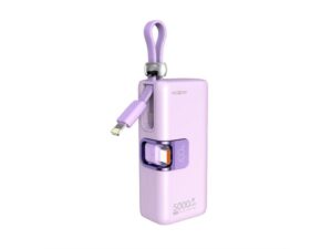 MOXOM MX-PB161 fast PD20W+ PD22.5W 5000mAh Power Bank ljubičasti