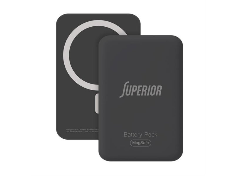 SUPERIOR 15W 5000 mAh MagSafe Power Bank crni