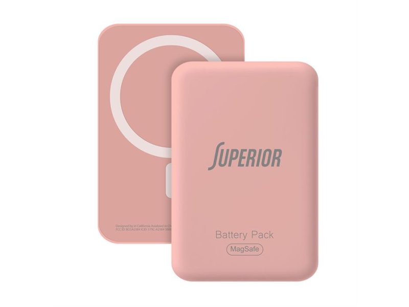 SUPERIOR 15W 5000 mAh MagSafe Power Bank roze