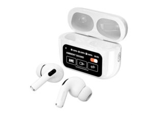 MS MOBILE DS86 ANC/ENC TWS sa LED ekranom Bluetooth bubice bele